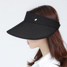 라핑 돌돌이 페이퍼 썬캡 휴대용 여름 여성 밀짚 모자