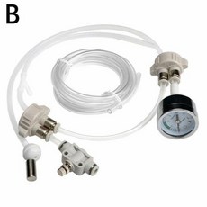수족관 CO2 레귤레이터 DIY 이산화탄소 발생기 스테인레스 스틸 시스템 압력 게, 1개