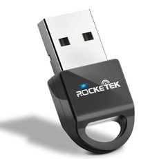 ROCKETEK CSR 4.0 A2DP 블루투스 어댑터 USB 동글 PC 컴퓨터 스피커 o/Ps4 컨트롤러/수신기 송신기|USB 블루투스 어댑터/동글|, 1개, Black, 단일