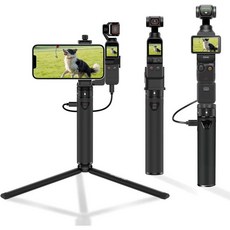 DJI OSMO Pocket 3/2용 Smatree 충전 스틱 Osmo Pock3/ 2/1과 호환되는 5000mah 전원 충전기 휴대폰 홀더가 있는 보조베터리 포켓 마운트 세트 및, 1개