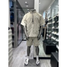 국내매장 언더아머 UNDERARMOUR 언더아머 1388054 1388055 베이지 반집업 우븐 아노락 반팔 티셔츠 우븐 반바지