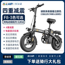 독일 ZSUN 배달용 접이식 전동 전기자전거, 48V, F8-8AH 약 32KM