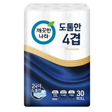 (깨끗한나라)도톰한4겹 화장지 25m, 1개, 30개입