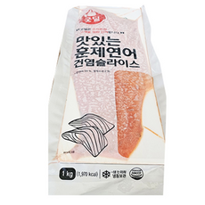 비셰프 훈제연어슬라이스 냉동 건염 1kg, 단품, 1개