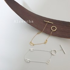 알레샤 실버925 미니 샹달 토글바 팔찌