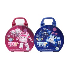 로보카폴리 비타민D+ 철캔가방 2개세트 (폴리/앰버), 폴리 2개, 2개