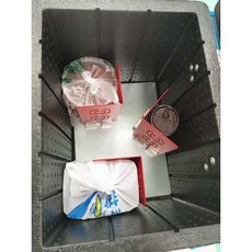 음식물 파티션 배달통 오토바이 배달가방 내부 고정, 43.5X37.5cm바닥판+자석블록2개