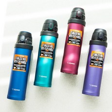 조지루시 신제품 보냉병 보온병 원터치 텀블러 스포츠물병 SM-QAF60 600ml, GK(청록)