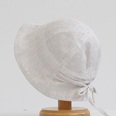 지오마켓 봄 여름 여성 린넨 뒷끈 보넷모자 챙넓은 중년여성 버킷햇 여행 자외선차단 벙거지 모자