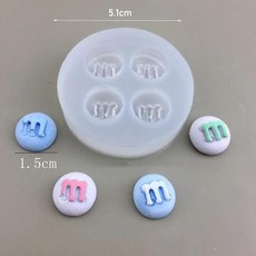 미니 치즈 모양 실리콘 캔들 몰드 도넛 초콜릿 무스 케이크 페이, 2.M, 1개