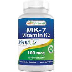 베스트내츄럴스 MK-7 비타민 K-2 100mcg 브이캡, 1개, 120정