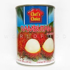 월드푸드 태국 람부탄 인 시럽 열대과일 디저트 통조림 RAMBUTAN, 1개, 565g
