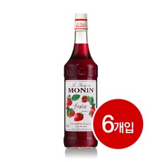 모닌 딸기 시럽 1L 스트로베리 (6개박스), 단품