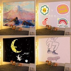 태피스트리 북유럽풍 메쉬 레드 거즈배지 침실 심플 방 인테리어 침대 머리띠 배경 벽걸이, 01 정거장, 01 폭 1mx0.7m 높이 전송 (6m램프