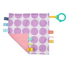Little Taggies 양면 진정 담요 장난감-보라색 점 신생아 (Purple Dots), Purple Dots