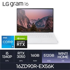 LG전자 2023 그램16 16ZD90R-EX56K, WIN11 Home, 16GB, 512GB, 코어i5, 화이트