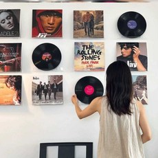 너바나 로큰롤 엘피 데코 장식 모형 인테리어 밴드 앨범 카세트테이프, 1개, 시뮬레이션기록-1212인치기록(랜덤사진)