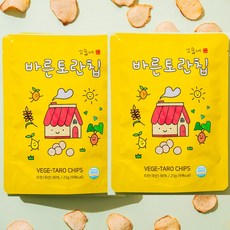꼬숩네 토란칩 무설탕 기름기없이 담백한 국산토란 바른토란칩 임산부, 2개, 25g