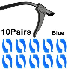 20PCS ANTI 실리콘 그립 안경 다리 귀고리 브래킷 패스너 액세서리 템플 홀더, style Ablue