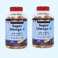 커클랜드 시그니춰 슈퍼 오메가3 1229mg 180 캡슐 대용량 고함량 코스트코 EPA DHA, 1통, 180정