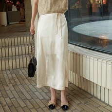 후니데일리 새틴 스커트 머메이드 실크 롱 치마 상품 이미지