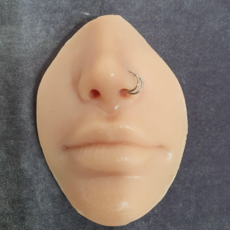 실리콘 코 입 모형