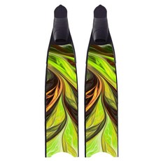 리더핀스 리미티드 프리다이빙 롱 핀 탄소 섬유 퓨어 카본, 10cm, 초록