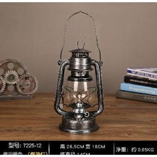 빈티지 등유 램프 파라핀 오일 엔틱 호롱불 민속 소품 고물 수집 잡종 민국 구식 등유등, 01 높이 24cm 제구동 Y27