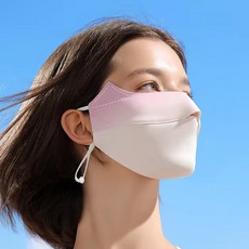애플버니 쿨링 아이스 세탁가능 기능성 마스크 빨아쓰는 코오픈 귀끈조절 자외선 차단 UV차단 골프 런닝 UPF50+, 그라데이션베이지, 1개, 1개입