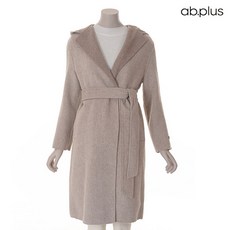 [ab.plus] 후드 오픈카라 벨트SET 울 코트 (LST4CC26A)