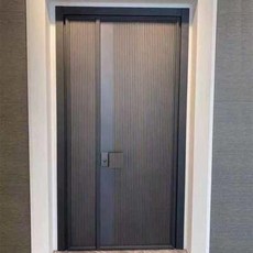 현관 중 문 쇼바 단독 주택 대문 경첩 맞춤 제작 고급 방폭주조용 별장 출입문 진입문, 01 단면주조알루미늄+후면원목3180원제곱