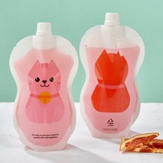 오누이상회 띵파우치 지퍼 투명 스파우트 파우치 음료팩 주스용기 150ml 200ml 300ml, 50개