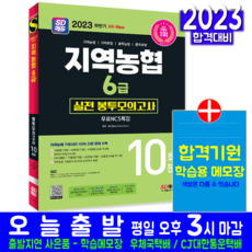 지역농협 6급 채용시험 실전 봉투모의고사 문제집 교재 책 2023, 시대고시기획