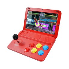 POWKIDDY A13 10인치 미니 휴대용 레트로 게임기 신형 플립 오락기, 01 RED 32GB
