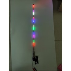 폴대 화물차 안테나 자동차 led라이트 파일럿 깃대 24v 스펙트럼 전용 12v, 24V 컬러블럭60cm