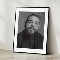 포스트말론 Post Malone 힙합 인테리어포스터 사진액자 포스터액자 20, A2 사이즈(420x594mm), A2포스터만 구매 - 포스트말론lp