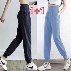 더블유앤케이 여성 요가 조거바지 (1+1)2벌 하이웨스트 요가복 필라테스복 팬츠 블유앤케이 여성 요가 조거바지 2개 하이웨스트 요가복 필라테스복 팬츠