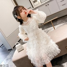 굿데이 컴퍼니 봄 가을 추천 여아 아동 셔링 예쁜 북유럽 플라워 쉬폰 샤 공주 원피스 가을옷 fTQ12