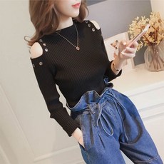 [나인] 아일렛 어깨 펀칭 티셔츠 어깨트임티 트임티 트임티셔츠 기본티 심플티 포인트티셔츠 긴팔