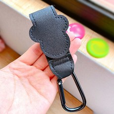 만화 PU 가죽 가방 유모차 후크 회전식 카트 주최자 유모차 후크 회전 360 학위 액세서리, [05] Black, 1개