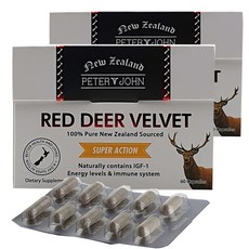 뉴질랜드 녹용 피터앤존 레드 디어 벨벳 60캡슐 2통 PeterandJohn Red Deer Velvet, Deer Velvet 200mg