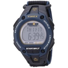 미국직배)Timex 아이언맨 클래식 30 남성용 손목시계 오버사이즈 블랙/블루/옐로우 패스트 벨크로 (T5K413)_383633