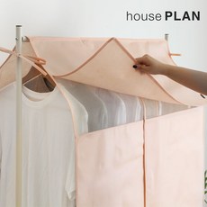 옷방 드레스룸 정리 원룸 공간분리 먼지덮개 유니크 블라인드 행거커버 3colors, 베이지, 1개
