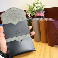 마켓지니로드카드 케이스 명함 지갑 필기용노트패드 오피스용패드 가죽다이어리 노트패드 다이어리[부재시*문자요망], *굿*_미드나잇블랙