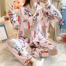 임산부 잠옷 임부잠옷 수유잠옷 임산부잠옷 수유복 홈웨어 산후 간호면 세트 가을 긴팔