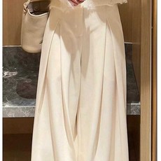 화이트 와이드 정장 팬츠 스트레이트 강지윤 바지 한지민 스타일 나완비 6회