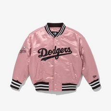 [뉴에라 키즈] MLB 샤인 새틴 LA 다저스 재킷 체리 핑크13371318