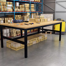  파파몰 튼튼한 작업 다이 포장 공장 테이블 택배 포장 물류 창고 실습실 공장 실험실 선반 조립, 1개 