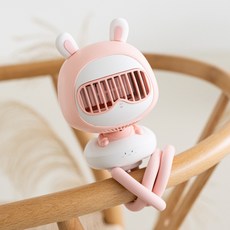듀이노 유모차 선풍기 DN-SF01 토끼, Pink, 1개