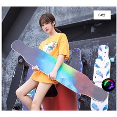 JS-BOD139 롱보드 46인치 발광 바퀴 양면 칼라 입문용 댄싱 초보 스케이트보드, 04